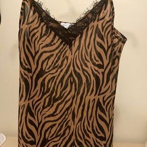 Zebra print tank top